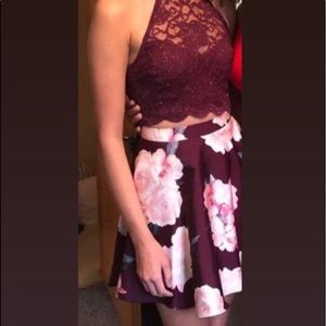 2 piece formal dress